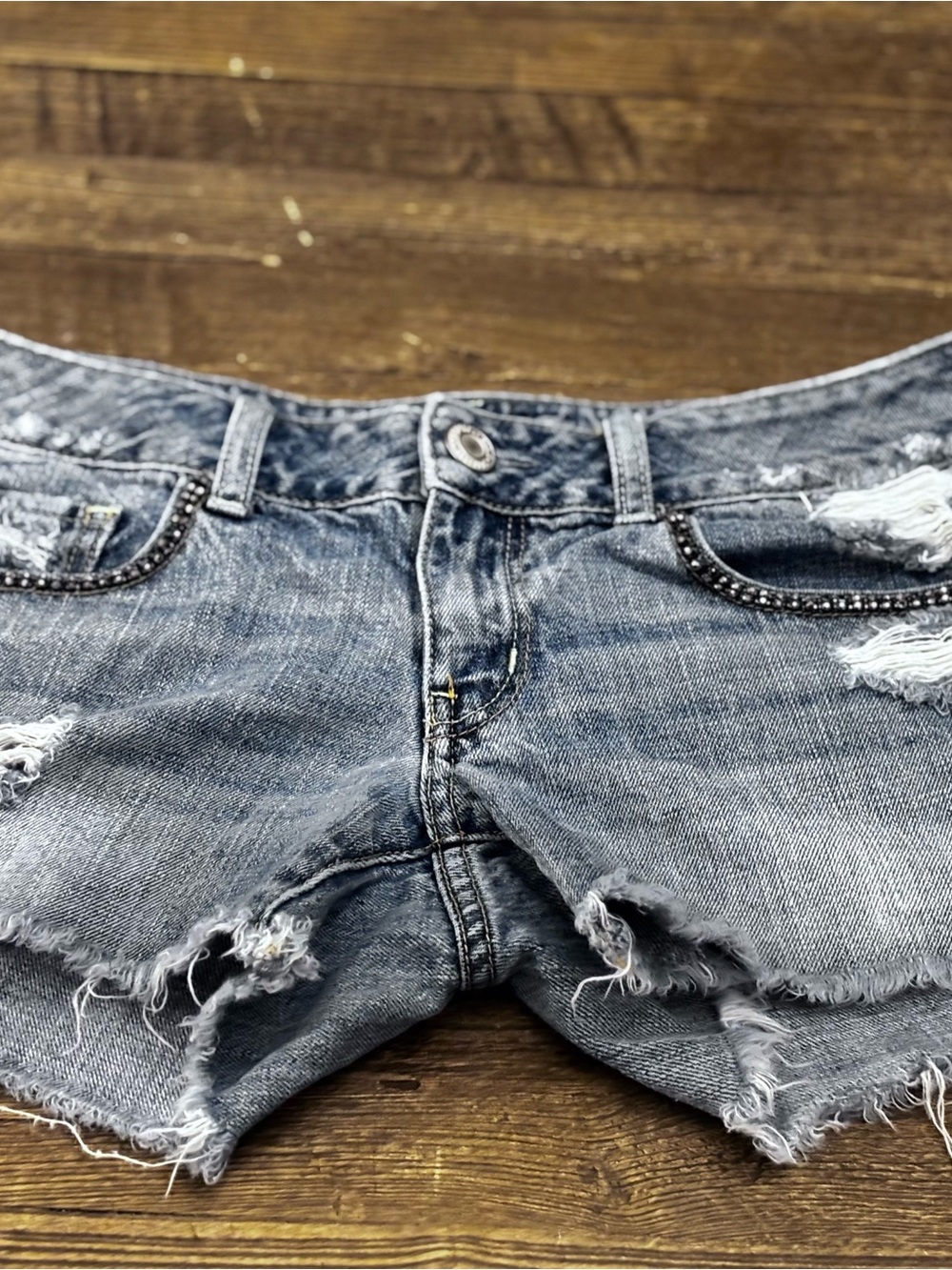 Women’s American Eagle Denim Shorts With gems - Blue